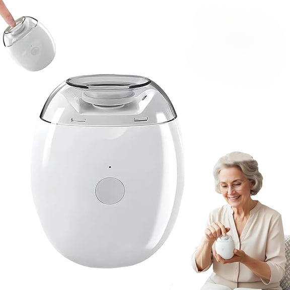 Safe Electric Nail Trimmer for Seniors - Automatic Fingernail Cutter with Built-in Light, Rechargeable Manicure Aid for Weak Hands & Thick Nails