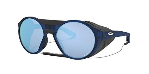 Oakley Men's OO9440 Clifden Round Sunglasses, Matte Translucent Blue/Prizm Deep h2o Polarized, 54 mm