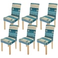 thumbnail image 1 of RYLABLUE Nautical Style with a Lettering Stretch Chair Cover Protector Seat Slipcover for Dining Room Hotel Wedding Party Set of 6, 1 of 5