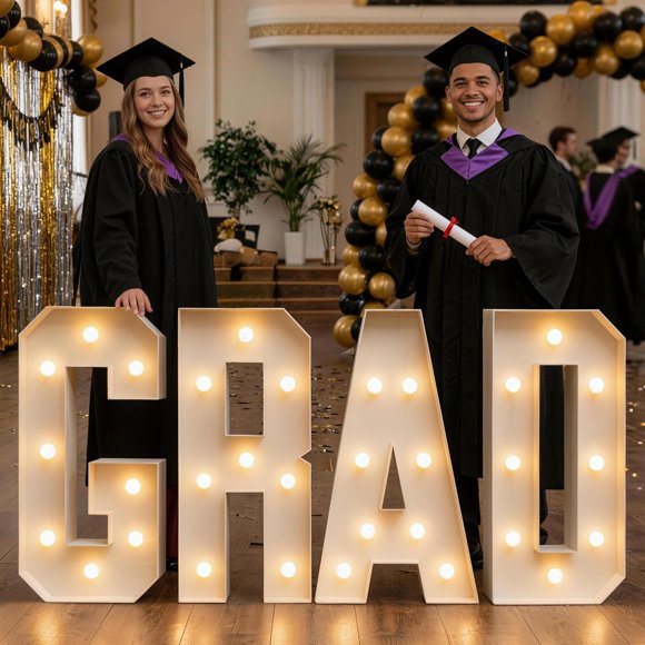 Kit de letras luminosas tipo marquee de 3 pies para graduación ZPISF