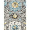 thumbnail image 3 of Pasargad Home  Chelsea Design Oriental Area Rug Silver/Silver 7' x 9' 7' x 9' Indoor,Accent Living Room,Bedroom,Dining Room Silver Rectangle Modern &, 3 of 5