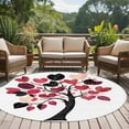 thumbnail image 5 of Valentine's Day Washable Round Area Rug 6 ft, Love Heart Tree, Soft Non Slip Rugs Stain Repellent Indoor Felt Carpet for Living Dining Room Bedroom Home Office, 5 of 9