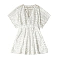 thumbnail image 2 of Tween Swim Cover Up Short Sleeve Hollow Out Crochet Quick Dry Summer Dress Cover Ups for Swimwear 10-11 Years, 2 of 8