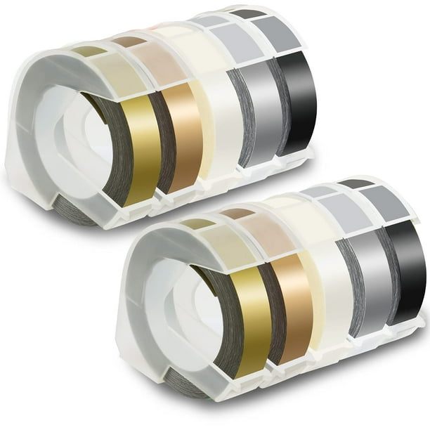 Cinta de estampado autoadhesiva Pristar de 9 mm para Dymo Omega DYM12966