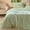 Sage Green Gingham, variant on Light Blue Gingham Ruffle Queen Comforter Set, Blue Ruffled Plaid Bedding Set, Ruffled Checked Bed Comforter 3 Pieces(Light Blue Gingham, Queen)