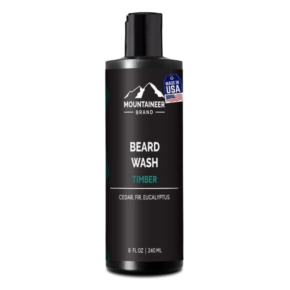 Beard Wash Mountaineer Brand, 100% natural, 240 ml, aroma a madera
