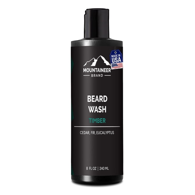 Beard Wash Mountaineer Brand, 100% natural, 240 ml, aroma a madera