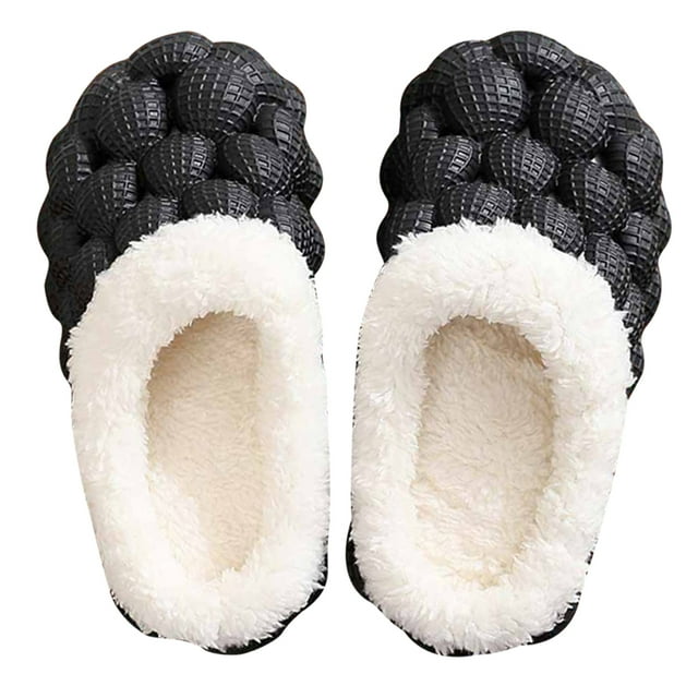 Likrtyny Masaje con burbujas antideslizantes unisex para mujer y hombre (negro 38-39)