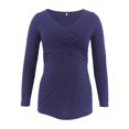 thumbnail image 6 of breaise Maternity Shirts for Womens Wrap V Neck Long Sleeve Pregnancy Blouse Tunic Casual Maternity Nusring Tops Fall Winter Shirts for Leggings Casual Pregnancy Clothes S-2XL, 6 of 9