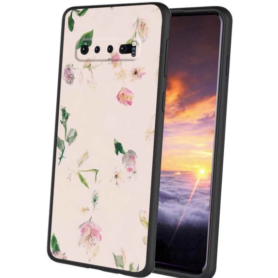 Floral-303 Phone Case, Degined for Samsung Galaxy S10+ Plus Case Men Women, Flexible Silicone Shockproof Case for Samsung Galaxy S10+ Plus