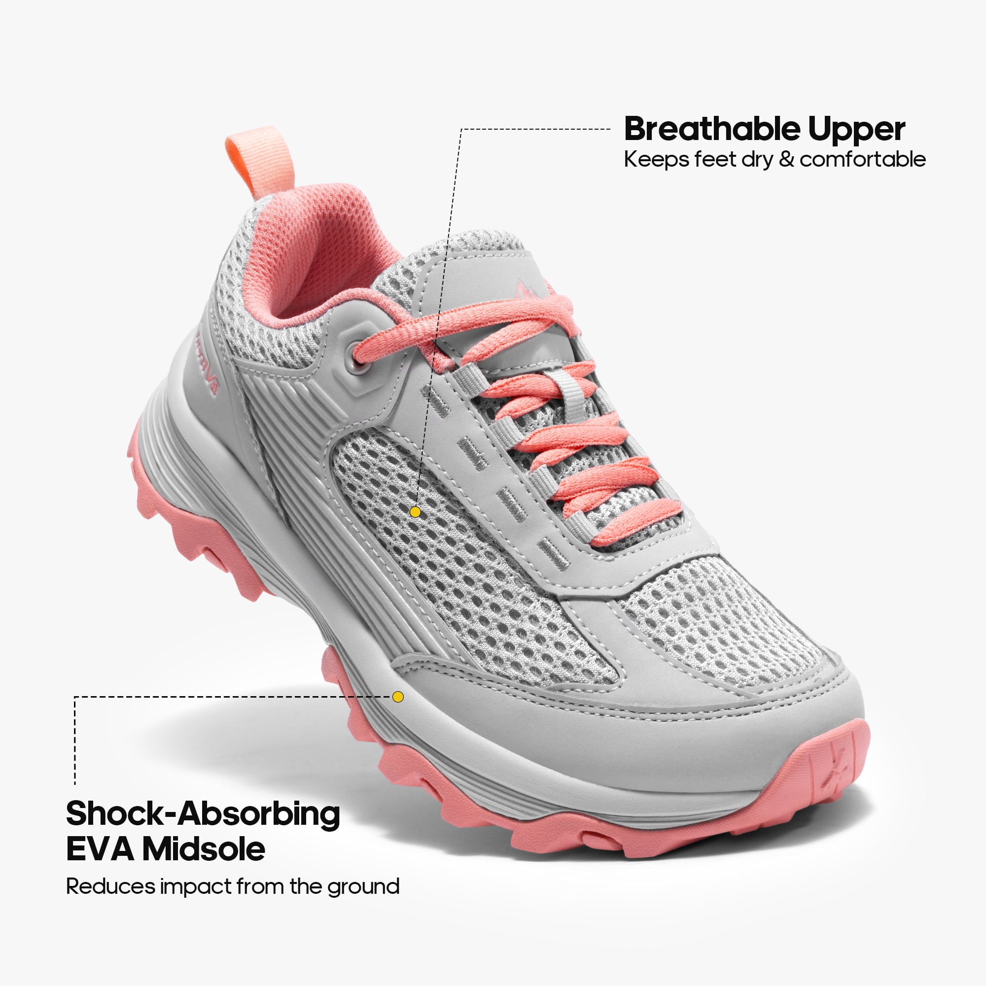 NORTIV 8 Women’s Lightweight Hiking Shoes Breathable Mesh Walking Sneakers for Outdoor Work