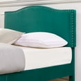 thumbnail image 4 of VECELO 3-Piece Green Bedroom Set with Queen Upholstered Bed Frame and 2 Nightstands, 4 of 9