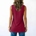 thumbnail image 3 of Kukoosong Women's Tunic Tank Tops, Side Ruched Irregular Hem Loose Fit Camisole Tops, Soft Stretchy Long Vest Shirts for Beach, Summer Casual Round Neck Sleeveless Tanks, 3 of 7