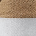 thumbnail image 3 of Cement Pot with Weave Design and Cotton Strap Handle,Large,Brown and White, 3 of 5