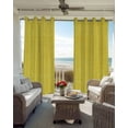 thumbnail image 4 of Vintage Yellow Blackout Curtains 90 Inches Length, Farmhouse Retro Beige Solid Color Window Treatment Thermal Insulated Drapes for Bedroom Living Room 2 Panels 104x90 Inches, 4 of 8
