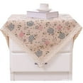 thumbnail image 4 of Nvzi-a Square Tablecloth,Nightstand Tablecloth,Side Table Cover,Table Cloth for Bedside Table/Nightstand/Night Table/Tea Table/End Table/Dressers,Table Dustcover Doilies for Furniture ( khaki), 4 of 4