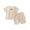 Brown, variant on Nwiuh Baby Girl Pajamas Short Sleeve Toddler Girls Summer Short Sets Cotton Sleepwear (Pink, 3-4 Years)