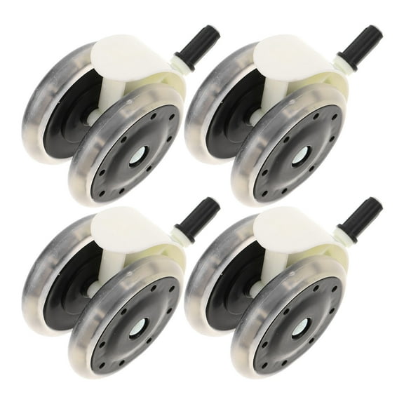OFFIGAM Black Replacement Baby Walker Wheels for Daily Use Made of PP with Silent and Quick Installation 4pcs