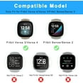 thumbnail image 4 of REQO Lot de 2 Bandes Métalliques Compatibles avec Fitbit Versa 3 / Fitbit Versa 4 / Fitbit Sense 2 / Fitbit Sense pour Femmes Hommes, Sangle Réglable en Acier Inoxydable de Remplacement pour Versa 3/ Fitbit Sense, 4 of 6