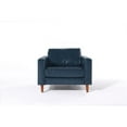 thumbnail image 2 of Crafters and Weavers Cosmic PU Faux Leather & Wood Arm Chair in Blue, 2 of 3