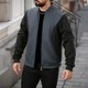 thumbnail image 1 of pstuiky camisetas de manga larga para hombre, Chaqueta con capucha y cremallera alta de manga larga con bloques de color para hombre camisetas de hombre xxl, 1 of 9