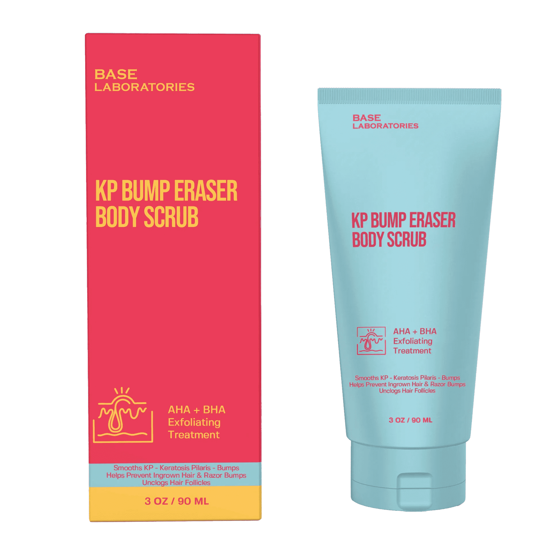 Base Laboratories Exfoliating Body Scrub with AHA, BHA & Charcoal for Smoother-Looking Skin, 4.5 oz