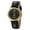 Black, variant on Watches for Men, Ultra-Thin Minimalist Leather Watch, Stainless Steel Case, Waterproof Analog Quartz Watch, Business Dress Watches with Small Seconds (Gold)