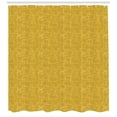 thumbnail image 3 of Yellow Damask Shower Curtain, Silhouette Swirls and Leaves Background Continuous Elements, Fabric Bathroom Set with Hooks, 69W X 70L Inches, Earth Yellow and Pale Yellow, by Ambesonne, 3 of 3