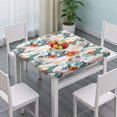 thumbnail image 3 of Pioneer Flower Floral Print Pattern Square Fitted Tablecloth with Elastic Edge,Square Table Cover,Washable Elastic Table Cover for Home Kitchen Party Decor 36"x36", 3 of 6