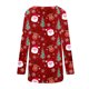 thumbnail image 5 of Puntoco Navidad Mujer Casual Estampado largo Jersey Manga raglán Manga larga Cuello redondo Top/Camisa Puntoco Puntoco-936, 5 of 5