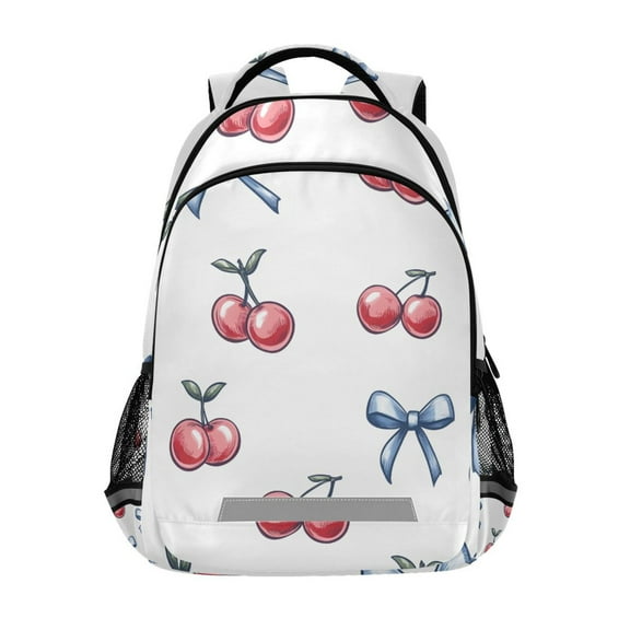 ALAZA Cherry Bow Backpack Elementary School Bag Bookbag Travel Rucksack
