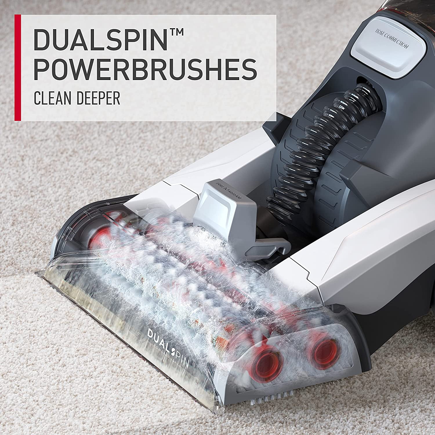 Hoover Dual Spin Pet Plus Carpet Cleaner Machine, for Carpet, Rugs, and Upholstery, Pet Tool Attachment, Trial Size Formula Included, FH54050V