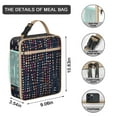 thumbnail image 3 of Colorful Abstract Insulated Lunch Bag Box Teen Reusable Lunch Tote Bag with Detachable Handle Portable Lunch Bag Work Camping, 3 of 6