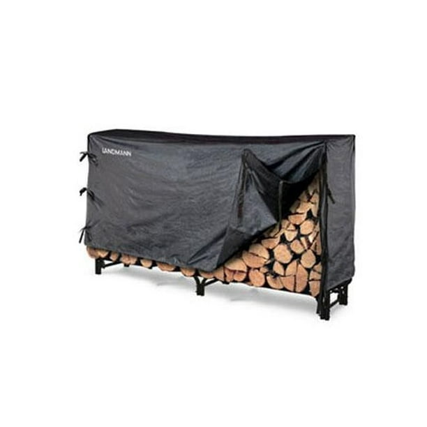 Landmann 82434 8foot Firewood Log Rack With Zipperless Fitted Cover in