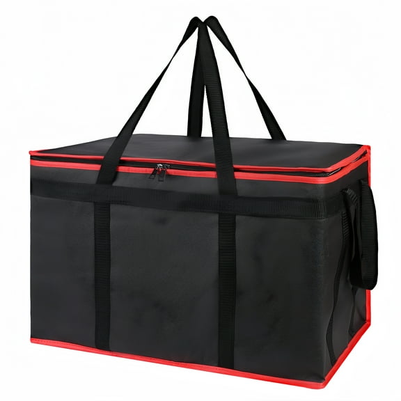 BKSDUEH Insulated Food Delivery Bag for Hot and Cold Meal, Grocery Tote Insulation Bag for Catering, Pizza Warme（Red ）
