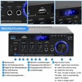 thumbnail image 5 of Amplificador HiFi AK45 Mini Amplificador de audio estéreo Bluetooth Receptor 12 V/220 V 400 W Amplificador de audio digital de 2 canales con radio FM, entrada de tarjeta SD/USB para el hogar o el aut, 5 of 5