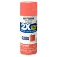 thumbnail image 3 of 6 Pack, Coral Rust-Oleum American Accents 2X Ultra Cover Gloss Spray Paint-327903, 12 oz, 3 of 6