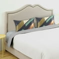 thumbnail image 3 of Yayeee Pillowcase King Size Set of 2 Satin Wrinkle Resistant Pillow Case, Green Geometric, 3 of 7