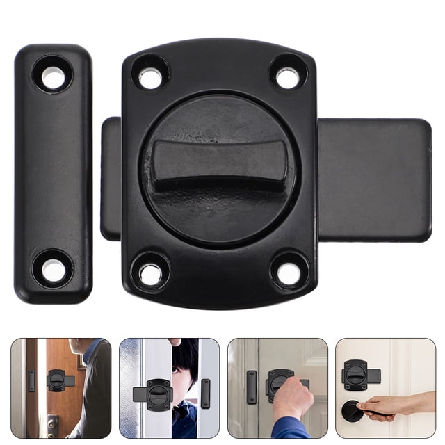 PAMINGONO Para Puerta De Zinc Con Liso Negro Ideal Para Puertas Y Armarios