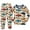 Khaki Cars, variant on QEFJNO 2-8Y Kids Boys 100% Cotton Pajamas Set Toddler 2-Piece Long Sleeve Sleepwear Little Boys Race Car Pjs