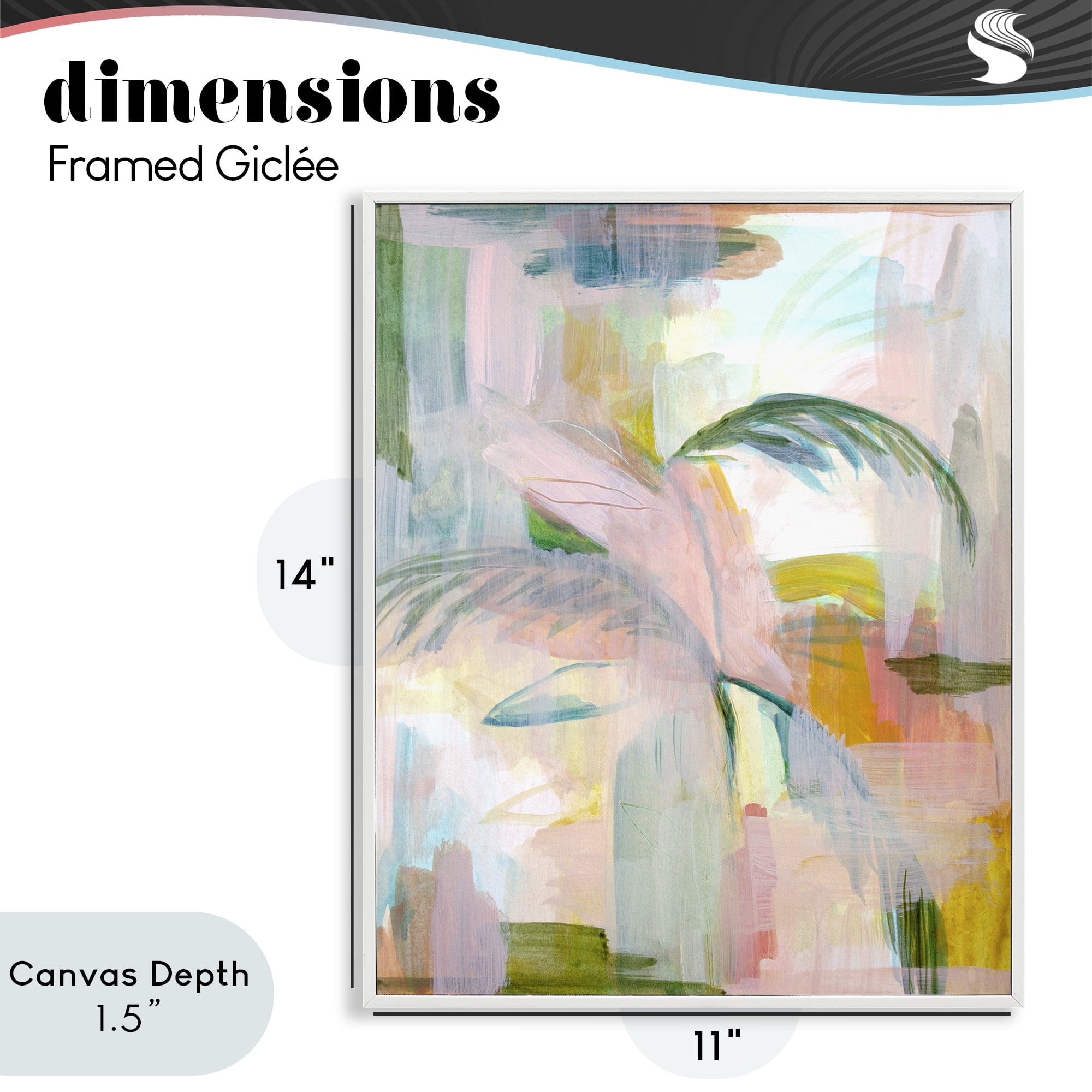 Stupell Industries Palm City Expression White Framed Giclee Art, design by Gemma Bardot