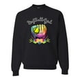 thumbnail image 1 of Wild Bobby, Colorful Softball Girl, Sports, Unisex Crewneck Graphic Sweatshirt, Black, Small, 1 of 5