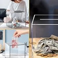 thumbnail image 4 of Unbreakable Square Piggy Bank Clear Acrylic Teach Kids the Importance of Saving, 4 of 9