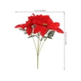 thumbnail image 2 of SWETRACE Faux Poinsettia Outdoor Decorative Red Cloth 4Pcs, 2 of 8