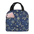 thumbnail image 1 of Disketp Dark Blue Christmas Bolsa Térmica para Almuerzo para Hombre y Mujer, Ideal para Trabajo, Senderismo y Picnic, 1 of 8