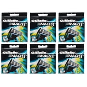 Gillette Mach3 Refill Cartridges, 12 Ct. (Pack of 6)