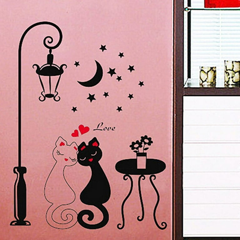 Yirtree 5PCS 3D Wall Stickers Cats Self Adhesive, Kids Wall  Decals/Removable Vinyl Art Murals for Living Room Baby Rooms Bedroom Toilet  House Wall DIY Decoration 