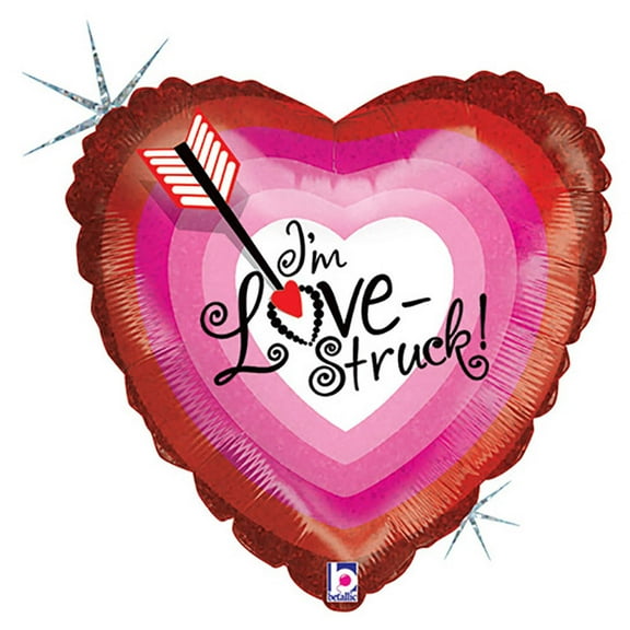 18 inch Love Struck Foil Mylar Balloon - Party Supplies Decorations
