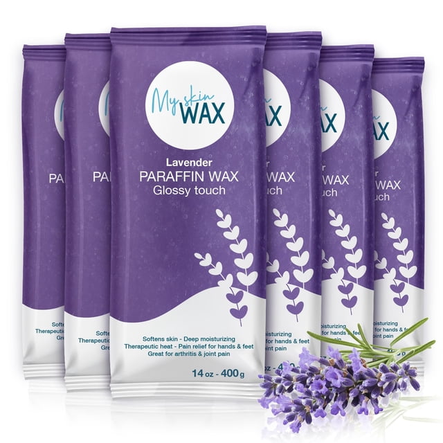 Cera de parafina Refills My Skin Wax, paquete de 6 bloques de 400 ml, color melocotón