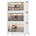 thumbnail image 1 of Costway Bacs de Rangement de 60 Gallons Boîtes de Rangement Empilables à 3 Niveaux avec Couvercle Roulettes Verrouillables, 1 of 10